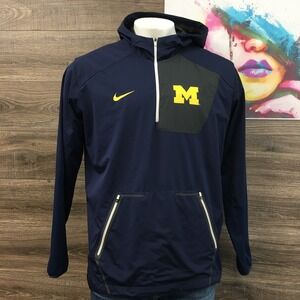 Nike Navy Blue Performance Jacket with Yellow Accents